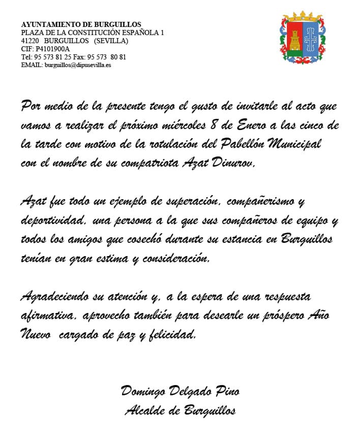 Pabellón Municipal de Burguillos Azat Dinurov - natacion in Guillena