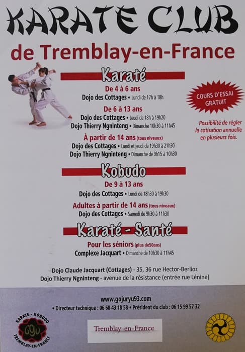 Karate Club Goju Ryu Kobudo Tremblay En France - karate in Tremblay-en-France